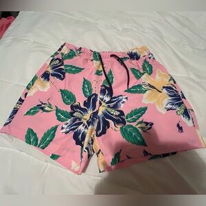 NWOT polo Ralph Lauren swimwear pink tropical floral bottoms. Size small.